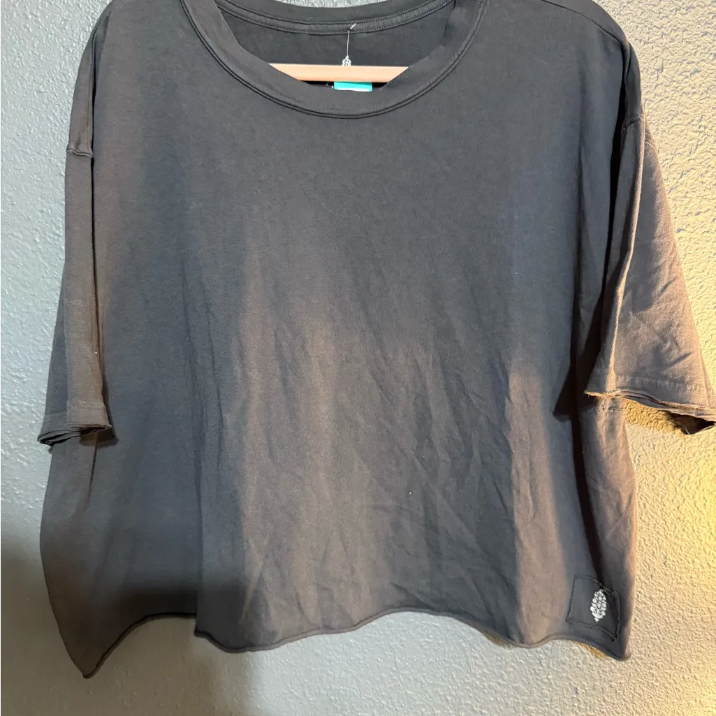 Free People Movement Crew Neck Short Sleeve Inspire
Oversized Boxy Cropped Shirt - Image 4