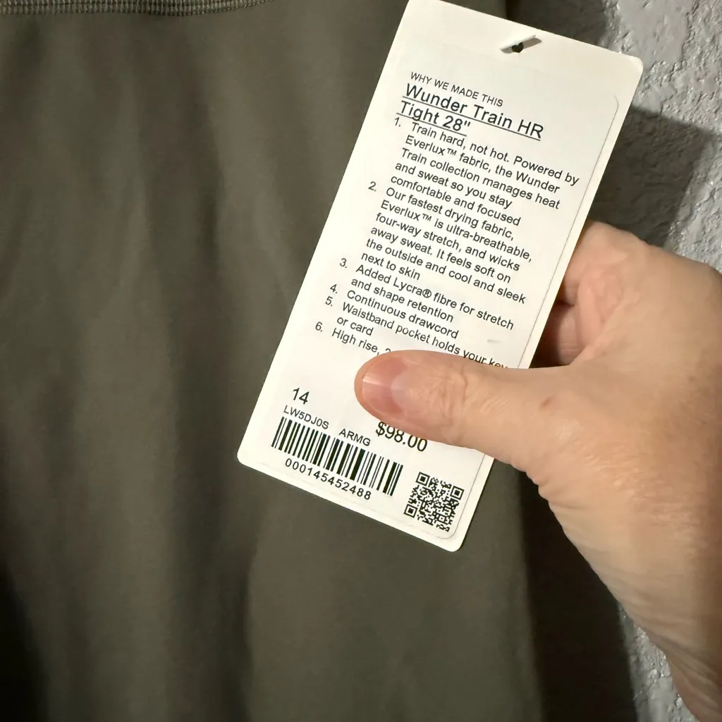 Lululemon Wunder Train HR Tight 28” army green - Image 5