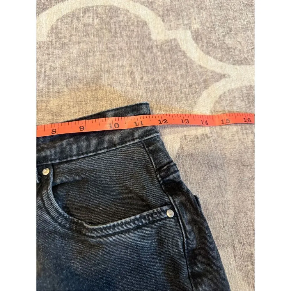 Cotton on stretch straight leg denim jean size 2 charcoal wash - Image 6