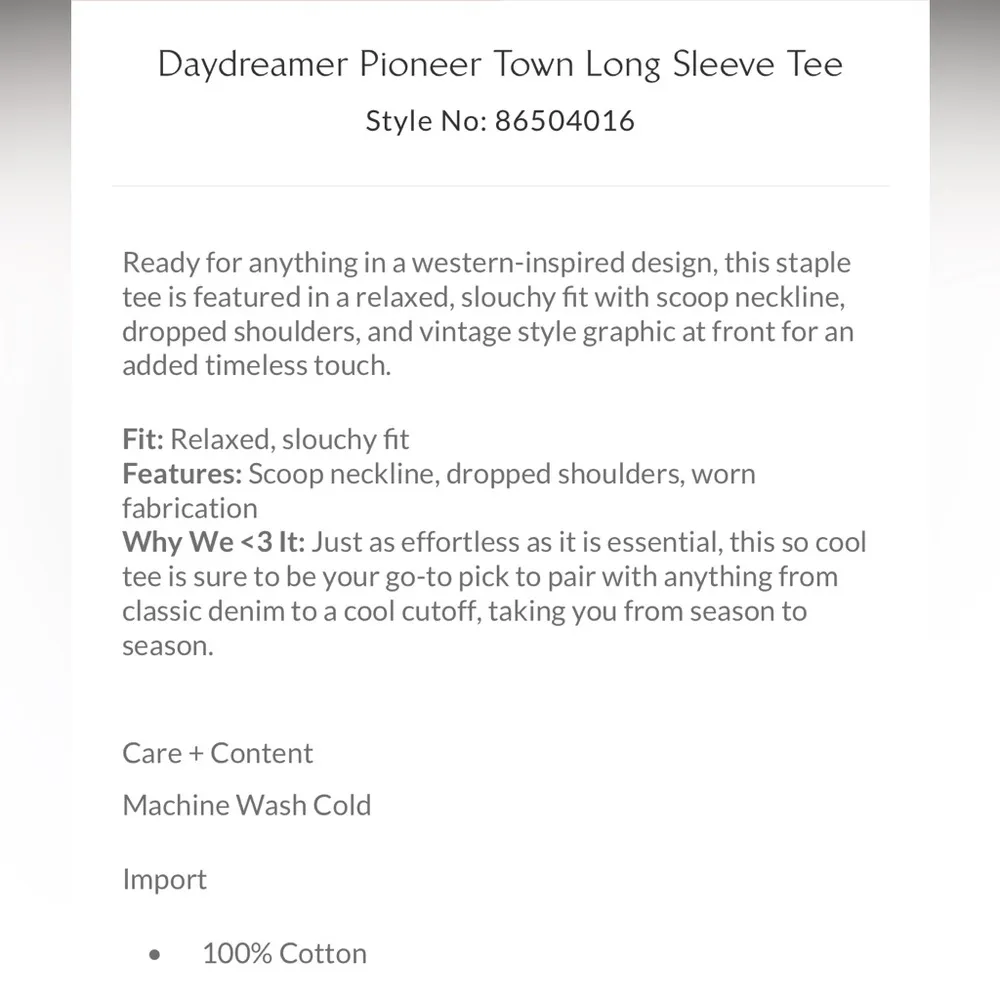 Pioneer Town Long Sleeve Tee - Image 2