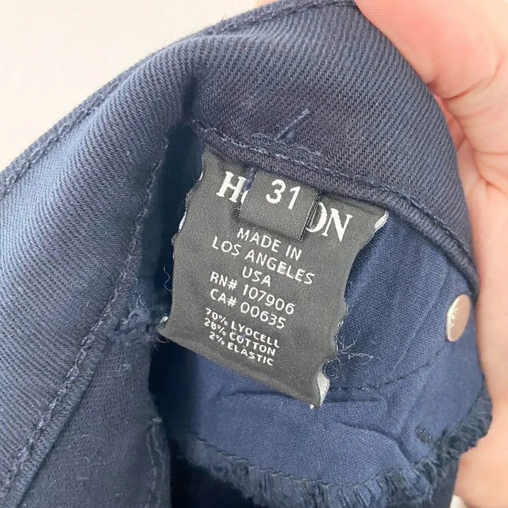 Hudson Nico Mid-Rise Super Skinny Jeans in GOLO Metallic Purple Haze size 31 - Image 8