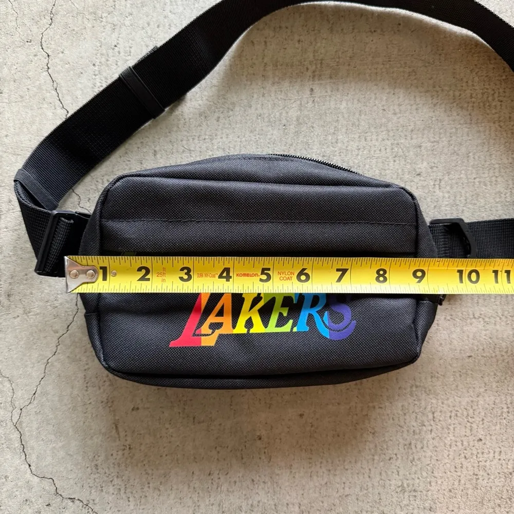 LA Lakers / nwt / pride night 2024 crossbody bag Fanny pack / black - Image 2
