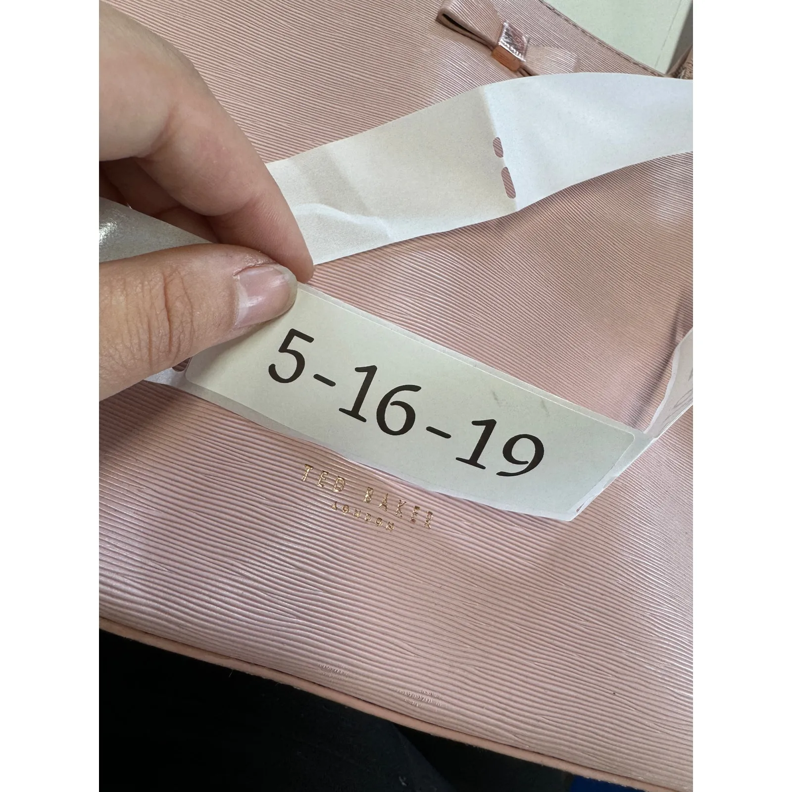 Ted Baker Purse Womens Pink Deannah Bow Leather Tote Shopper Hand Bag‎ - Image 4