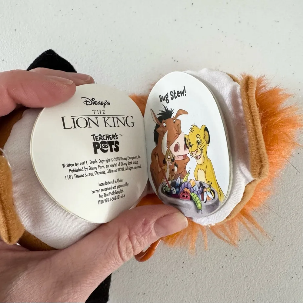 Vintage 90’s Y2K Disney Timon TEACHERS PETS Plush Book Keychain - Image 6