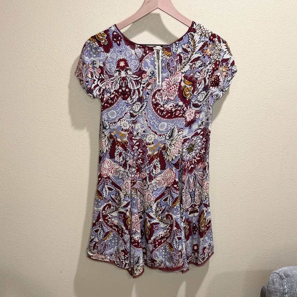 Silence + Noise Urban Outfitters Dress Sz XS Floral Cap Sleeve - Image 6