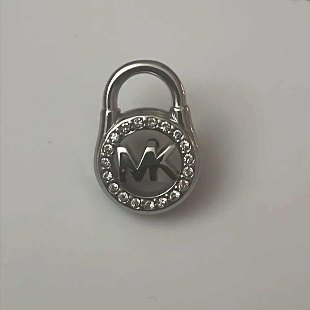 Michael Kors Earrings Stud Silvertone Stainless Steel Logo Locket - Image 6