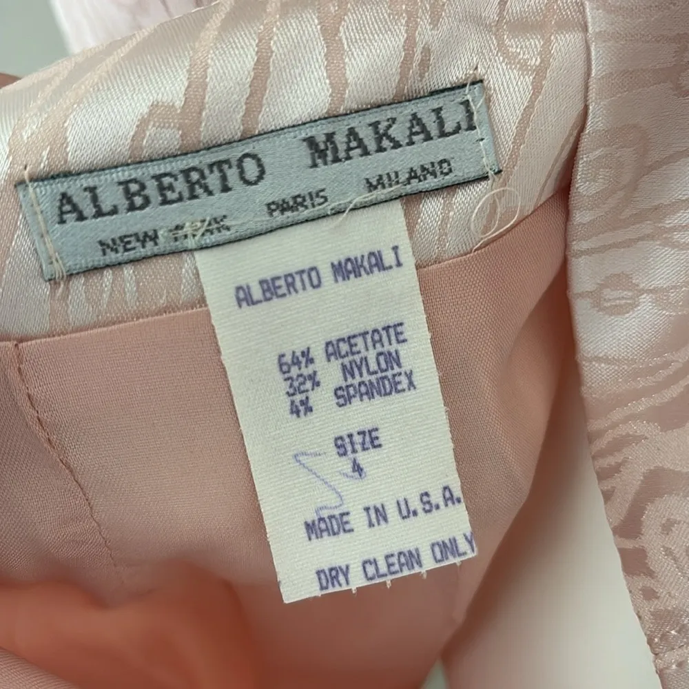 Alberto Makali blush pink set blazer jacket pencil skirt size 4 - Image 9