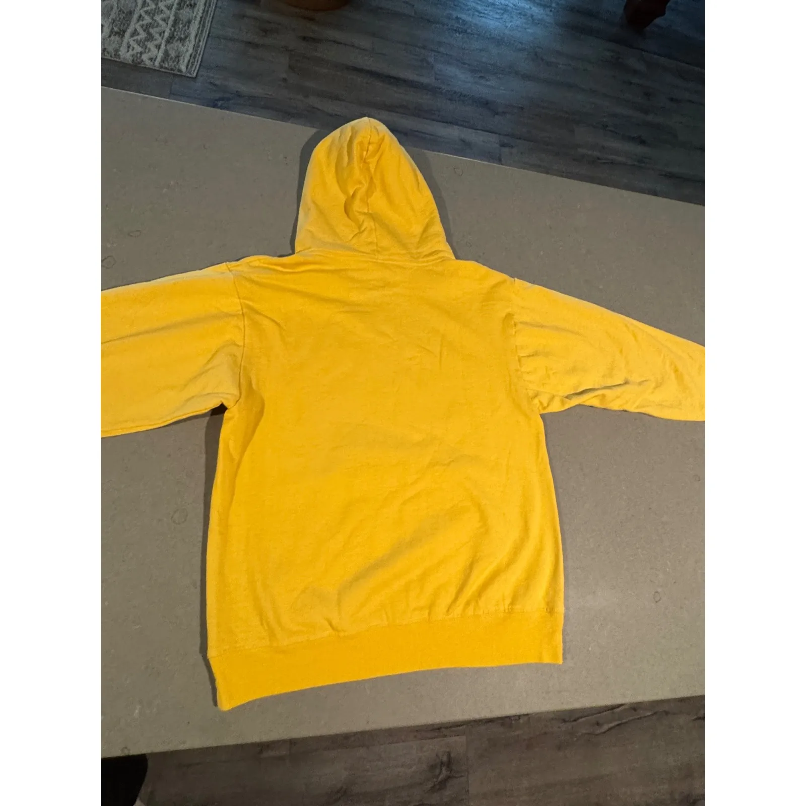 Yellow Walt Disney World Hoodie Pullover Sweatshirt‎ Retro Logo Graphic Size S - Image 6