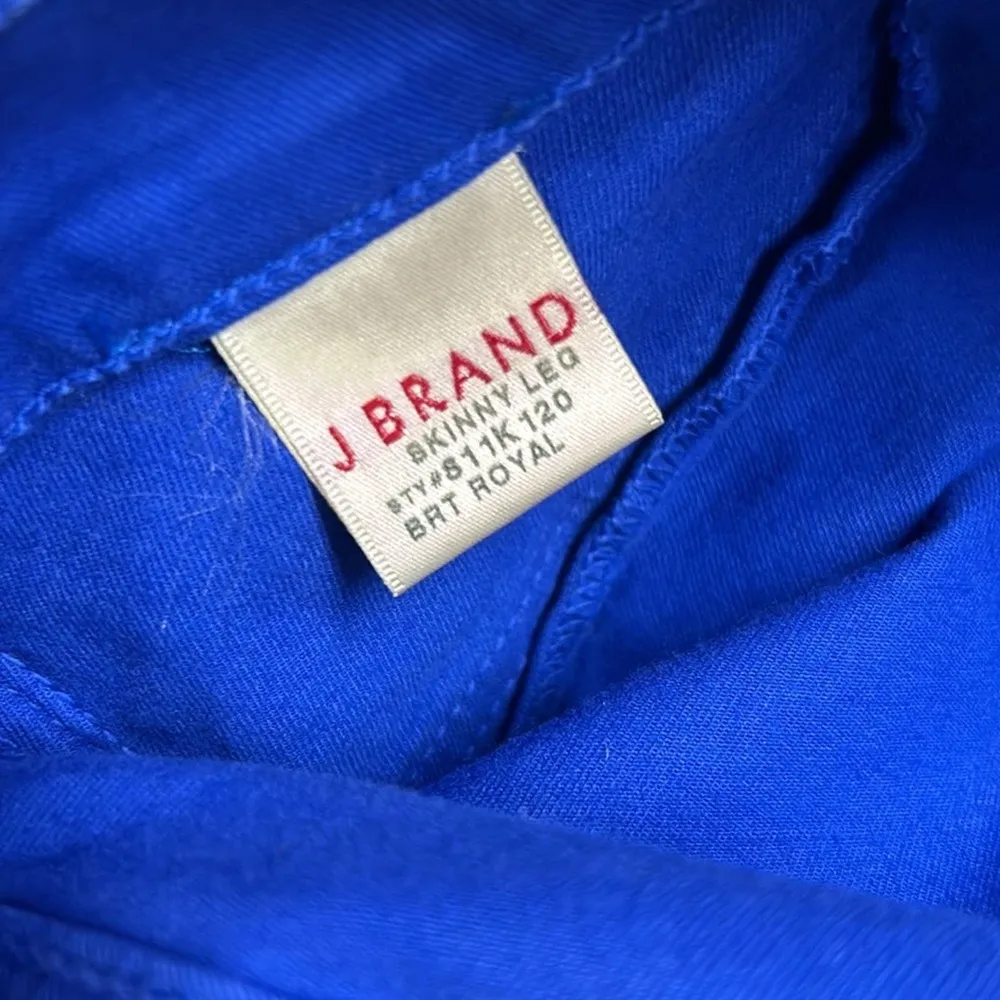 J Brand Royal Blue Skinny Leg Mid-Rise Denim Jeans Japanese Luxe Twill Size 28 - Image 6