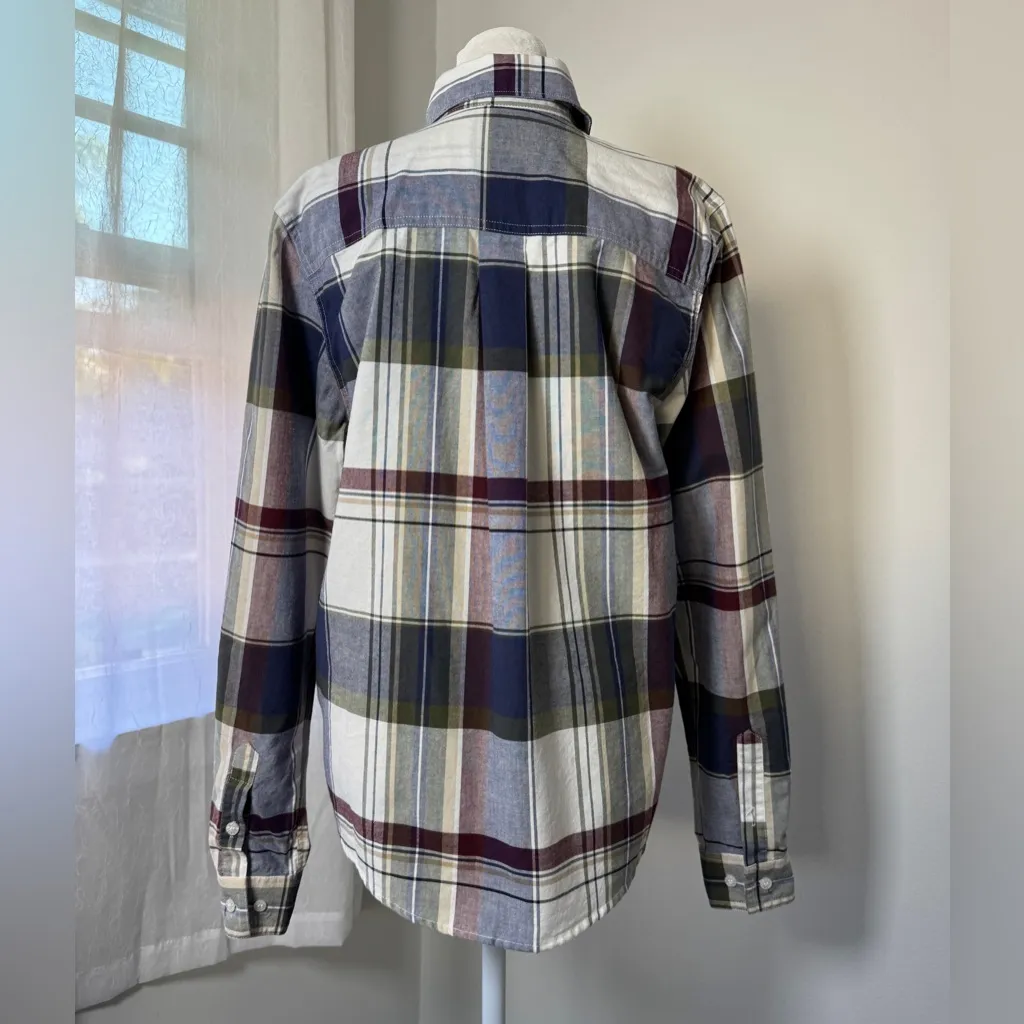 Vintage ‘90s Authentic Rockies Jeanswear Collared Long Sleeve Button Down Shirt Blue - Image 4