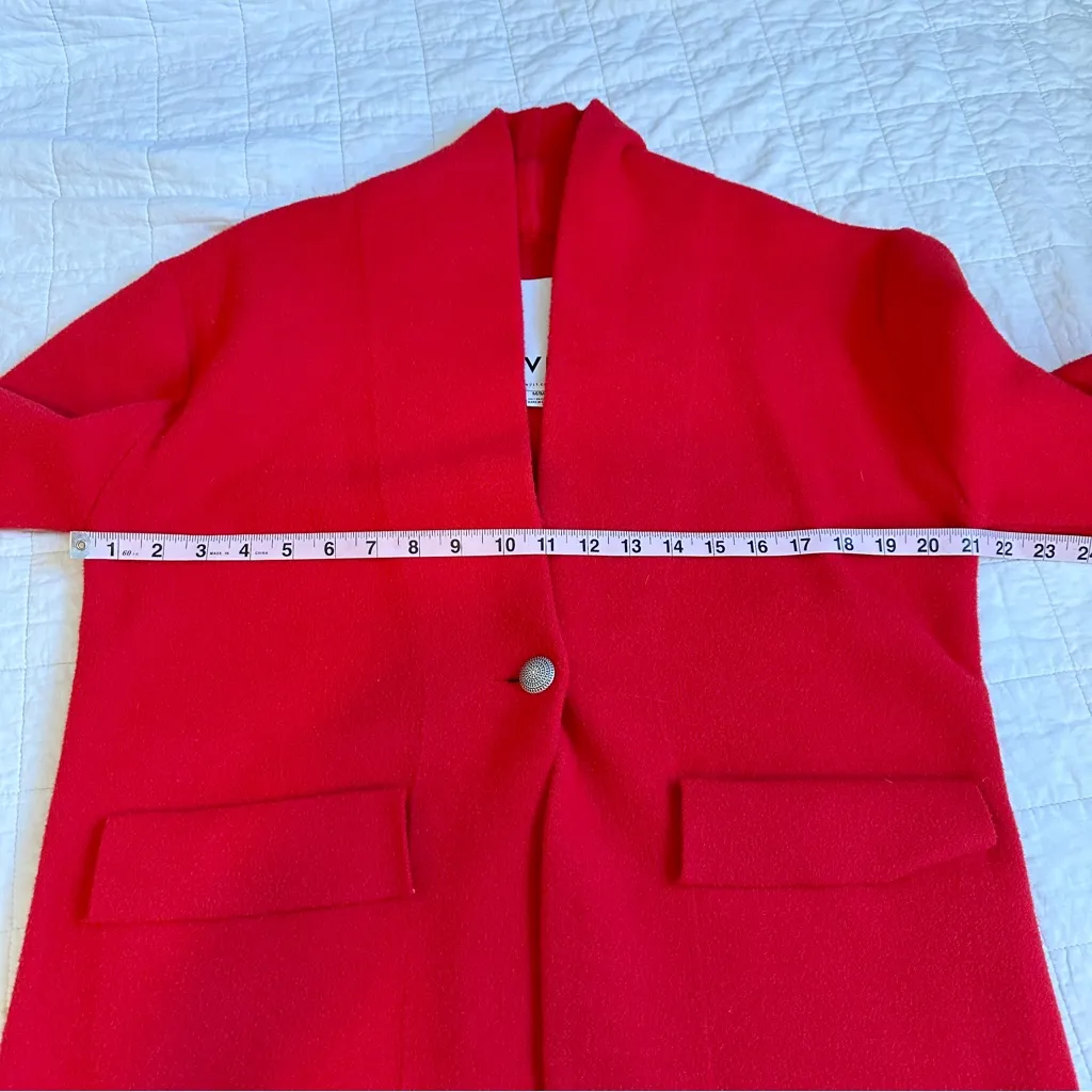 NVLT Knit Relaxed Sweater Blazer Medium Red - Image 6