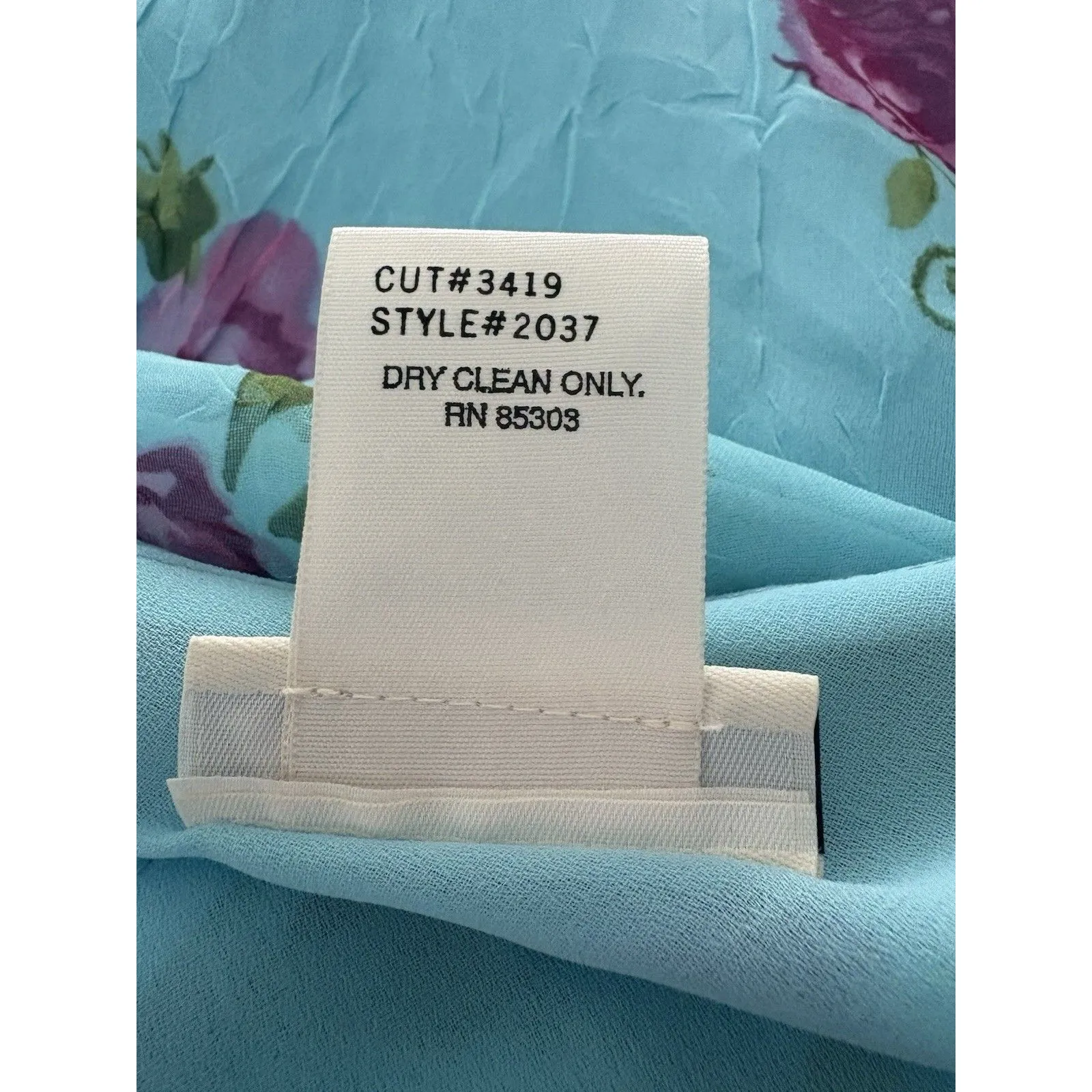 Vintage Barbara Lesser Y2K Dress M Blue Floral Fairy Cottagecore CuteGoth 90s* Size M - Image 15