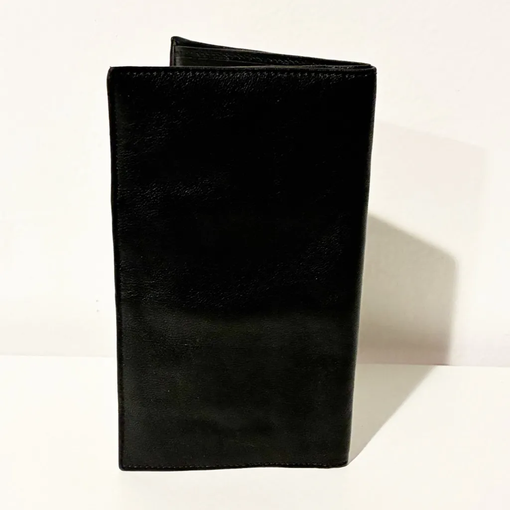 Christian Dior Black Soft Leather Made in Italy Multi Card Slot Card Holder - Image 6