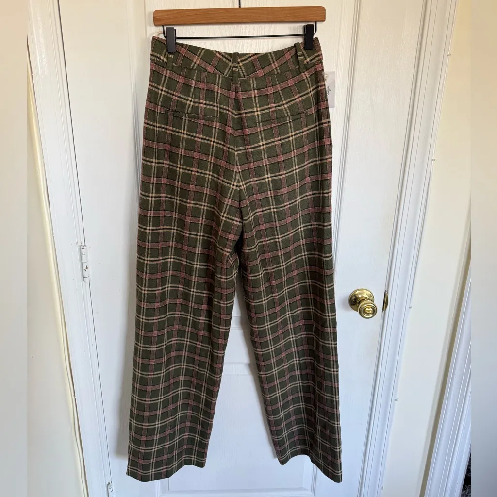 Aritzia NEW Wilfred Effortless Wide Leg Plaid Trousers - Image 7
