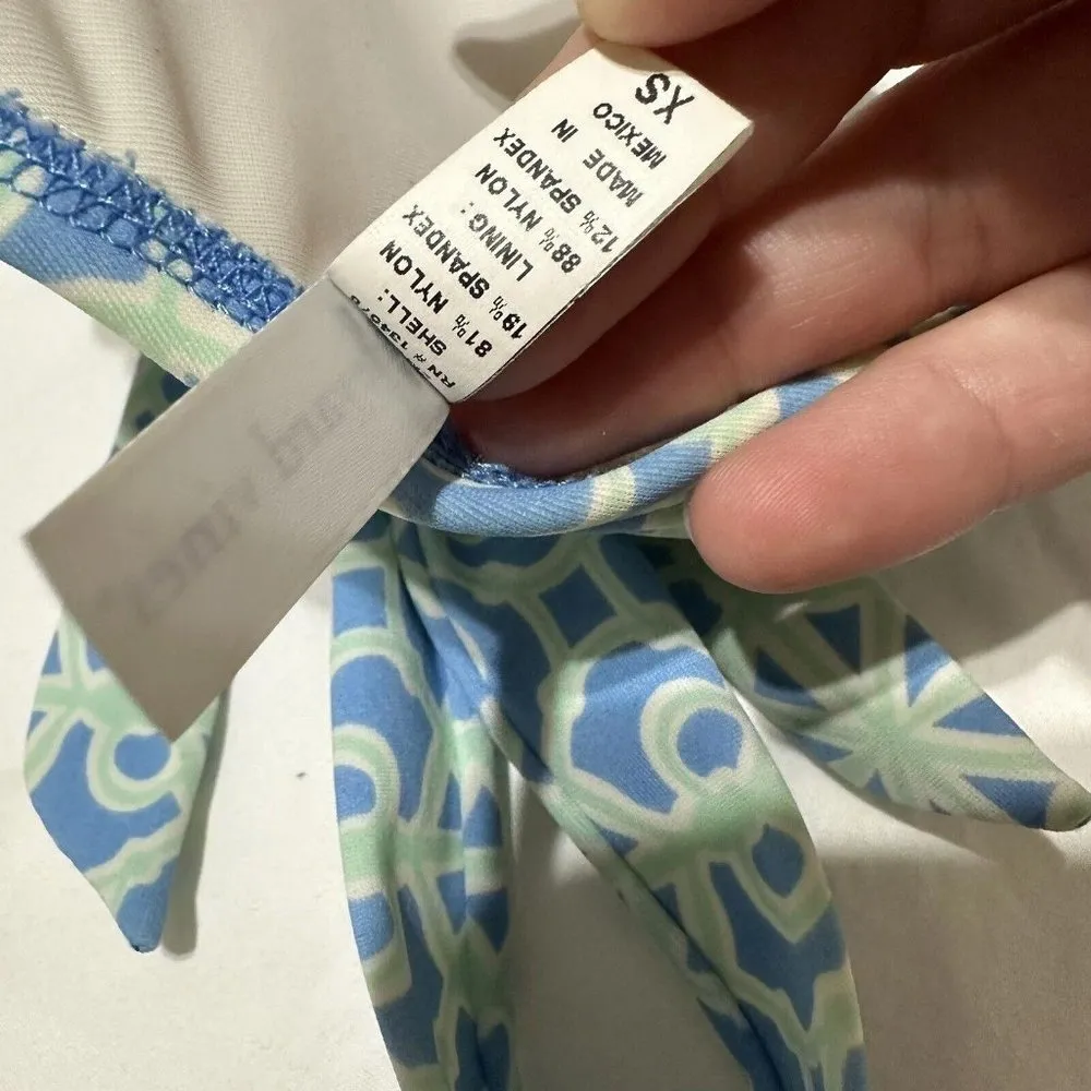 Vineyard Vines Swimwear Bikini Top Size XS Extra Small Blue Patterned - Image 9