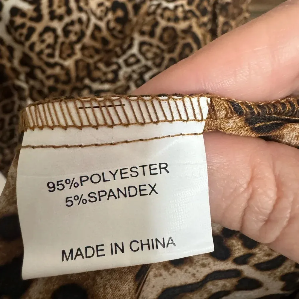 Uguest Mini Swing Leopard Party Dress Brown Size XL - Image 9
