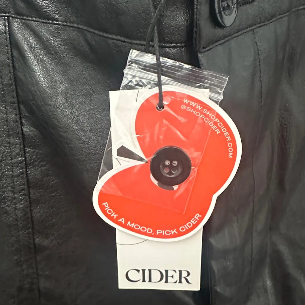 Cider Black Faux Leather Pants Size 1XL‎ NWT - Image 4