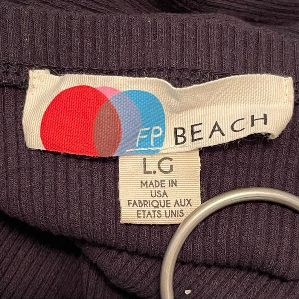 Free People Beach Black Knit Bodycon Backless Midi Dress - Image 4