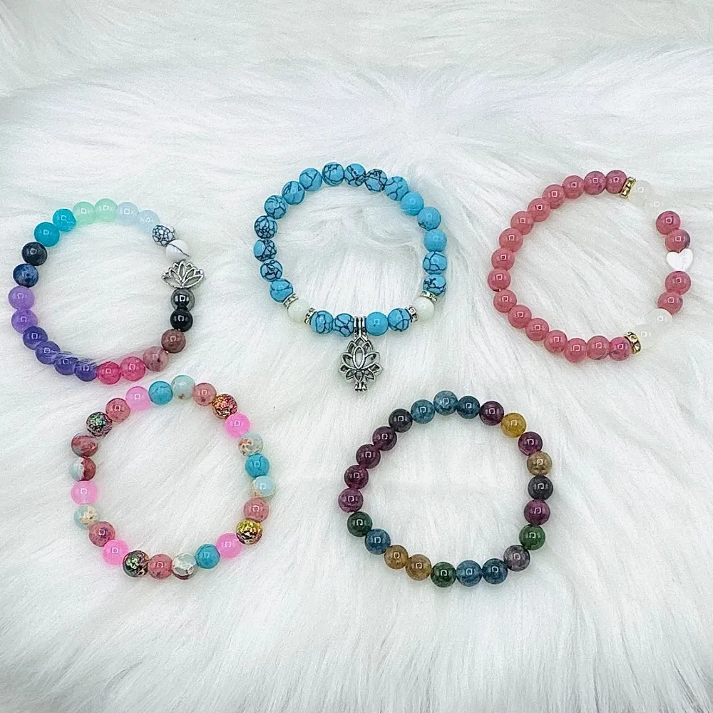 The Boho Wholesale Lot Beaded Bracelet Lot of 5 - Image 5