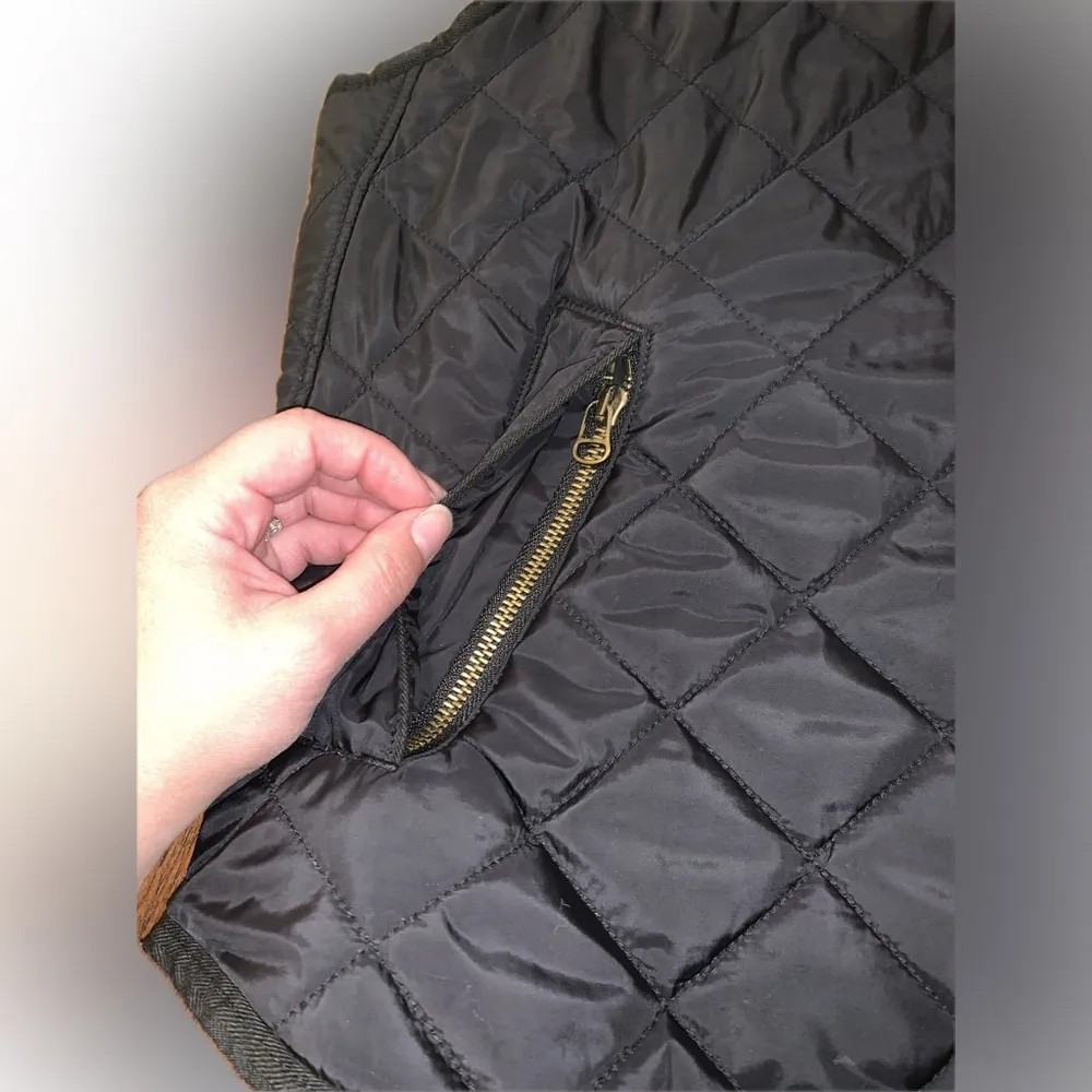 Ralph Lauren Blue Label Black Quilted Zip Classic Puffer Vest Pony Logo Preppy L Size L - Image 6