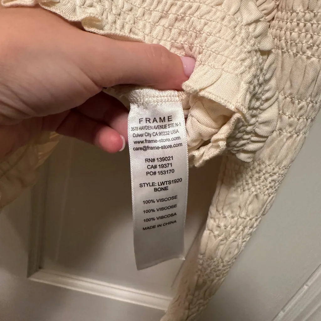 Frame Denim Smocked Long Sleeve Knit Top‎ - Image 7