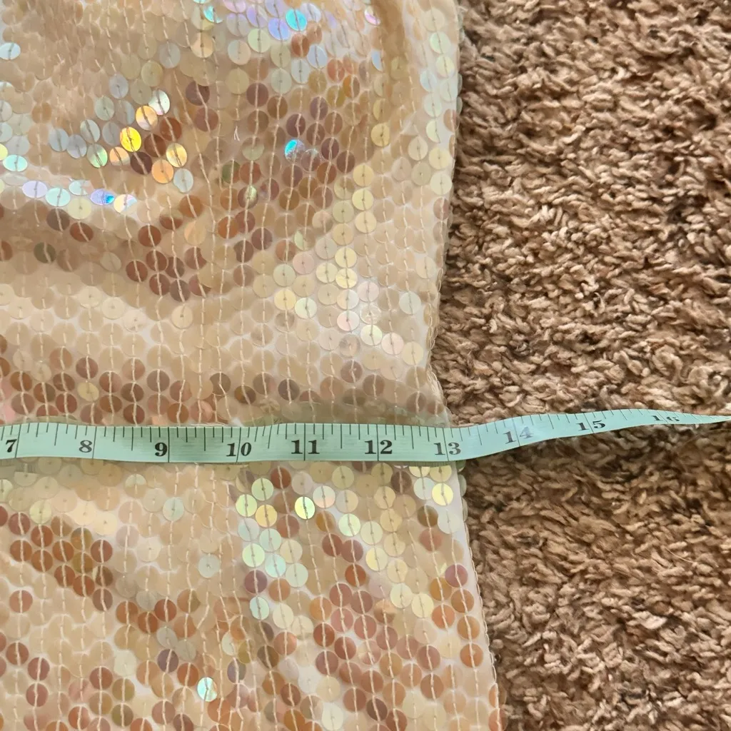 *NWT* Adrianna Pappel Cream/Iridescent Sequin Strapless Dress Sz 2 - Image 13