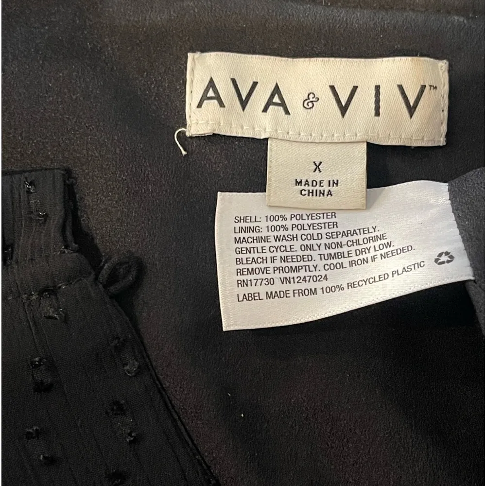 Fashion Top for women black chiffon Party Size X (L) - Image 5