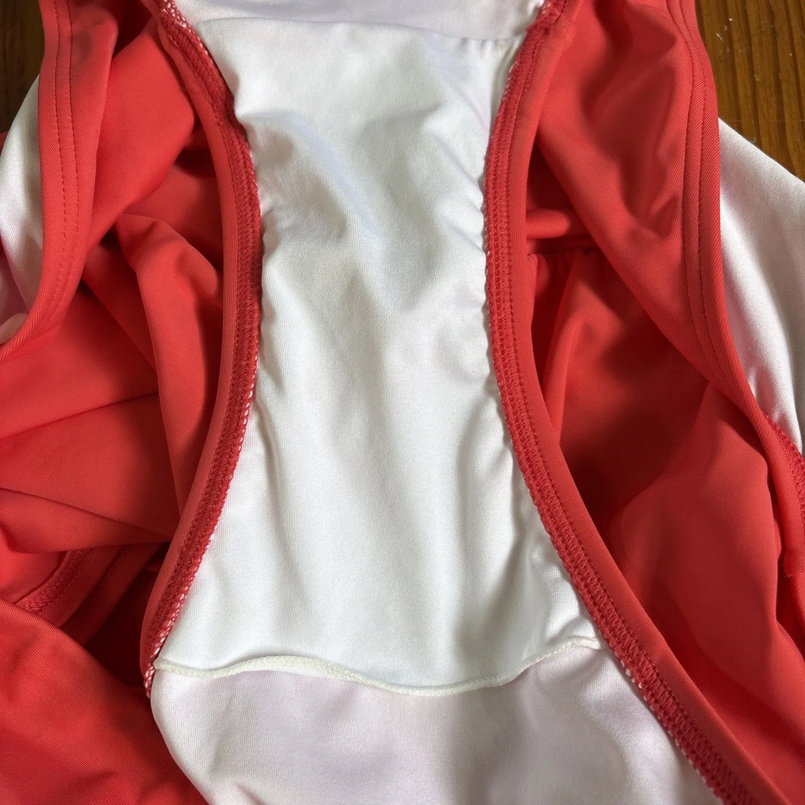 L.L. BEAN Woman’s Sunblocking Swimwear Skirt Skort Size 12 Reg Coral Pink - Image 6