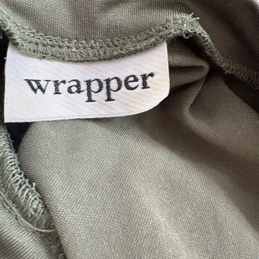 Wrapper  Olive Green Square Neck Top - Image 3