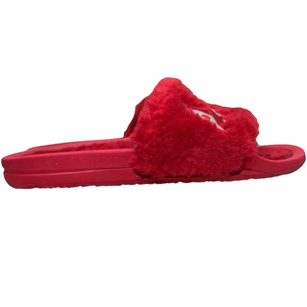 APL Women’s Shearling Slide Red Silver Size 8 - Image 6
