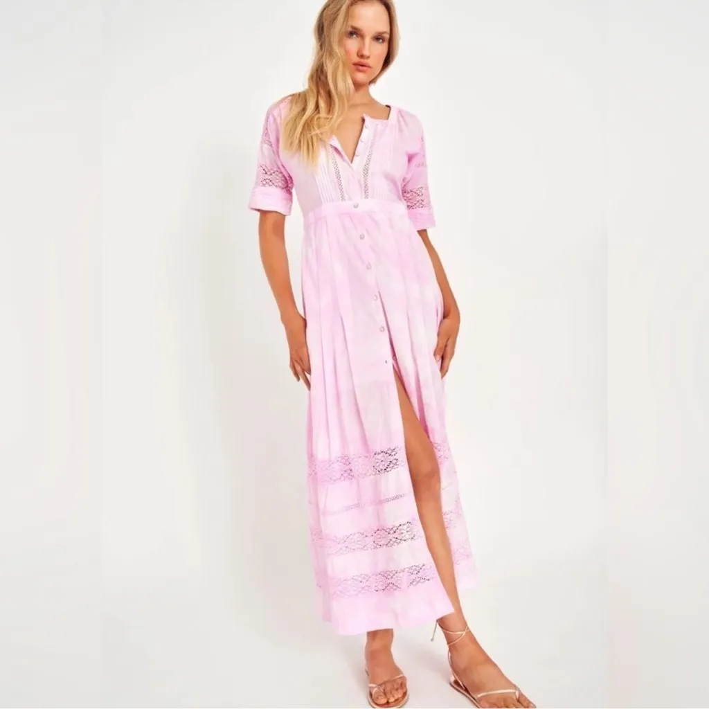 LoveShackFancy Edie‎ Maxi Dress Pink NWT Small - Image 3
