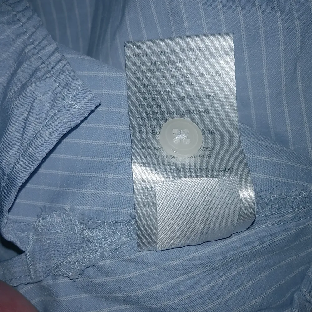 Oobe S Robin's Egg Blue Fitted Woven Checked Button Down Shirt - Image 13