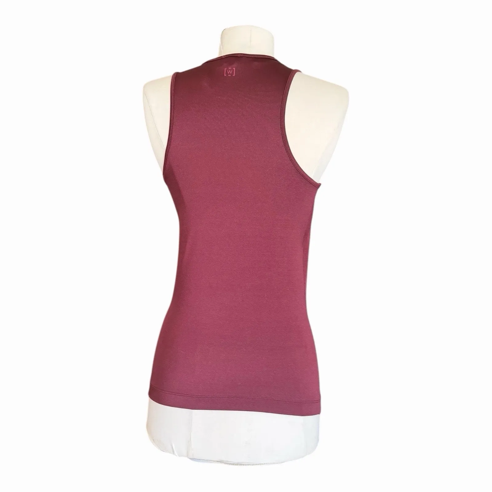 Wolford The Workout Sleeveless Top XS Port Royale Burgundy NWT Red - Image 4