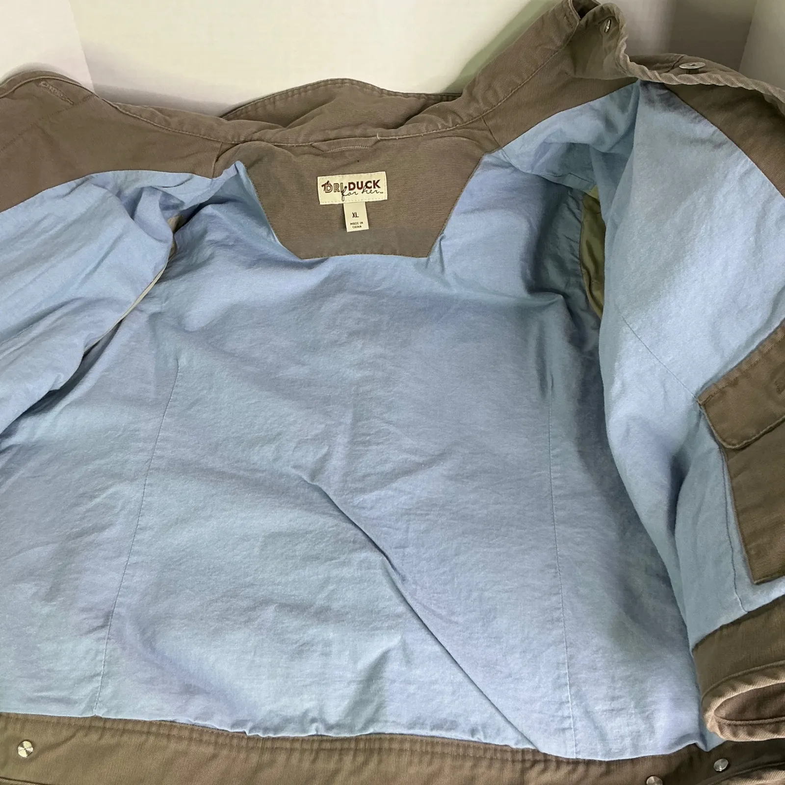 Oil Duck Utility Cotton Work Jacket Women's XL Tan Neutral Outdoor Casual - Image 6