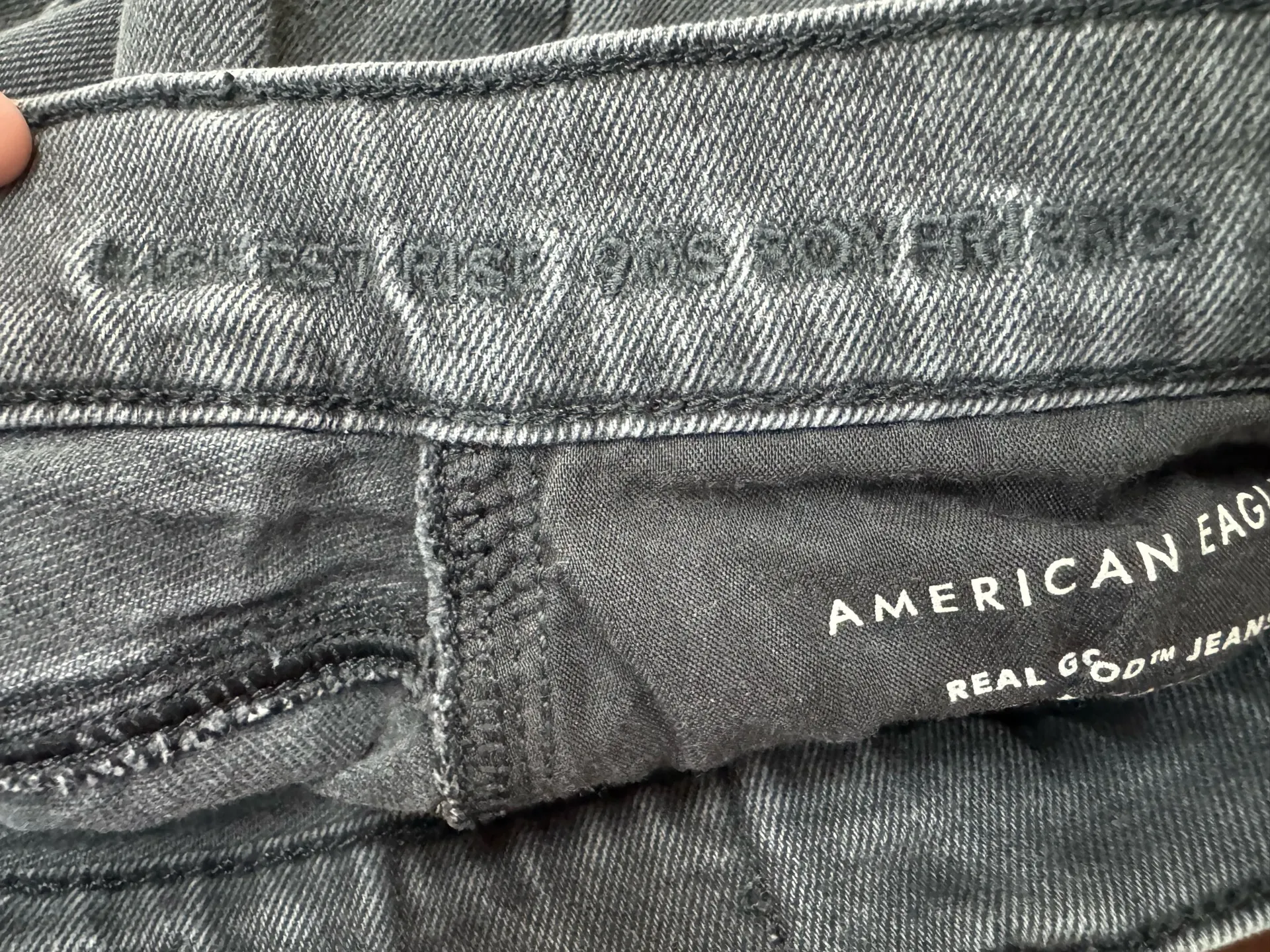 American Eagle Grey Highest Rise 90s Boyfriend Jeans Size 4 - Image 6