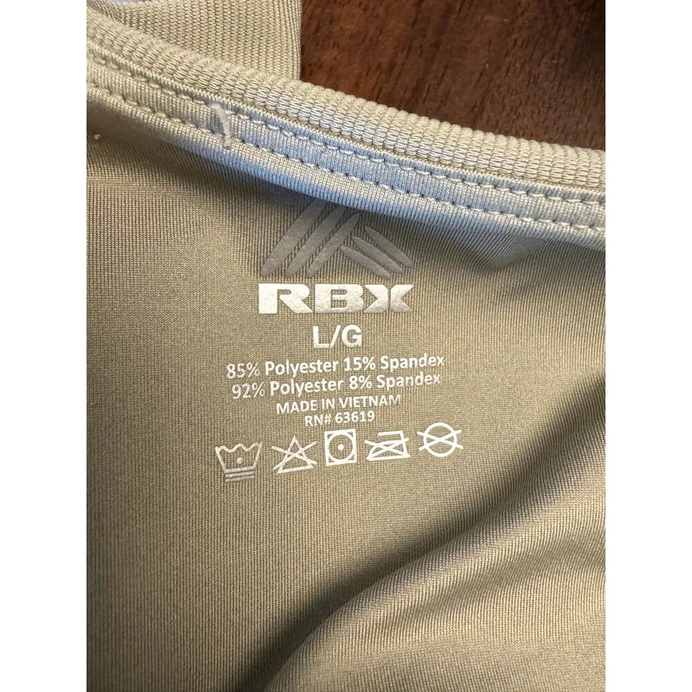 RBX active women's studio to street ribbed bra tank women's large Sage Green - Image 4