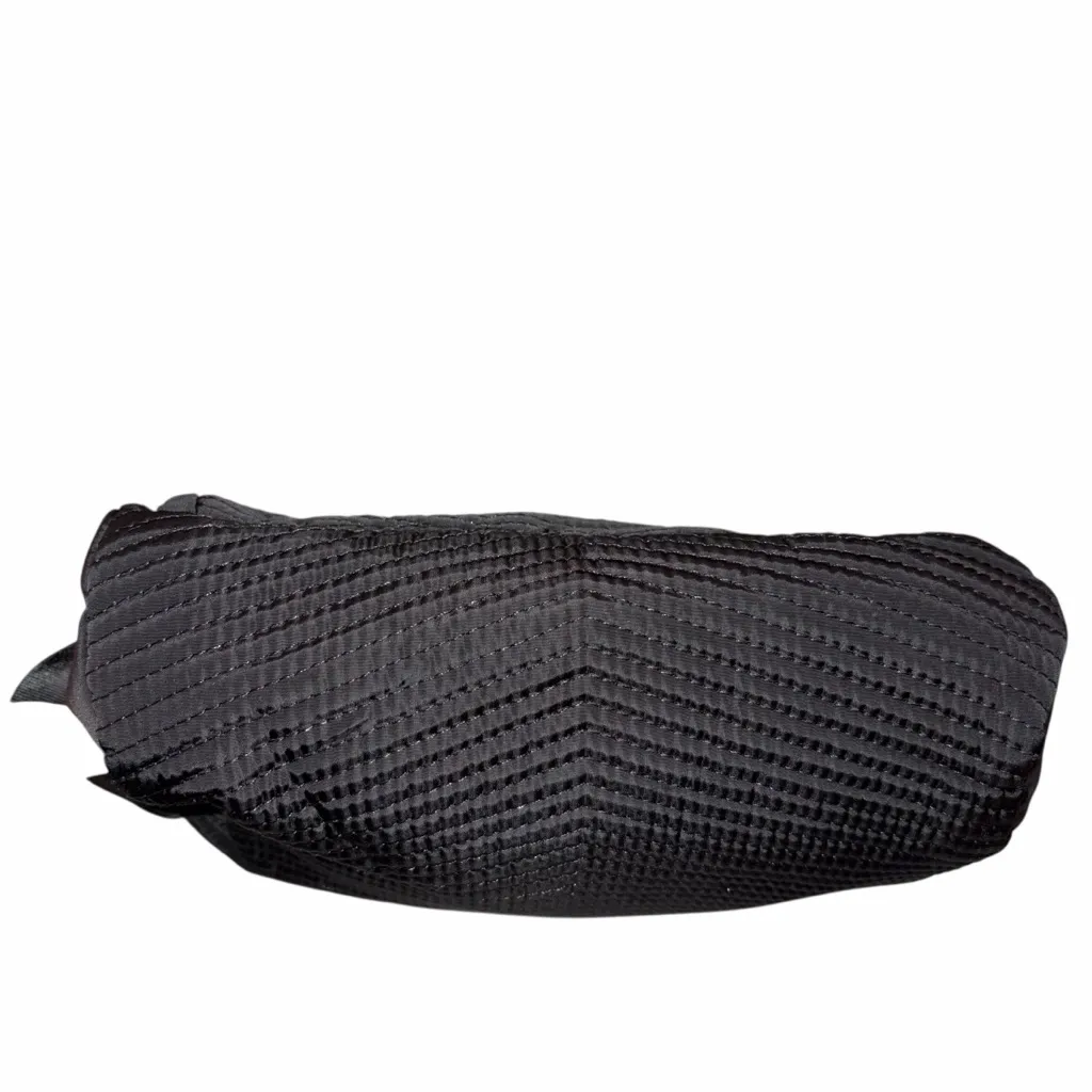 Aimee Kestenberg Quilted Black Cosmetic Bag Makeup Case Toiletries Bag - Image 4