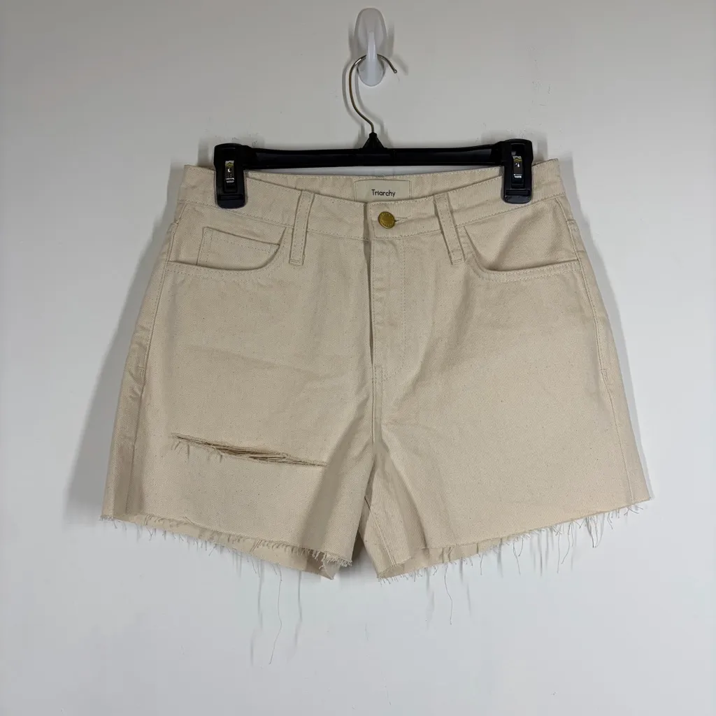 NWT Triarchy Frayed Cotton Shorts Size 24 - Image 3