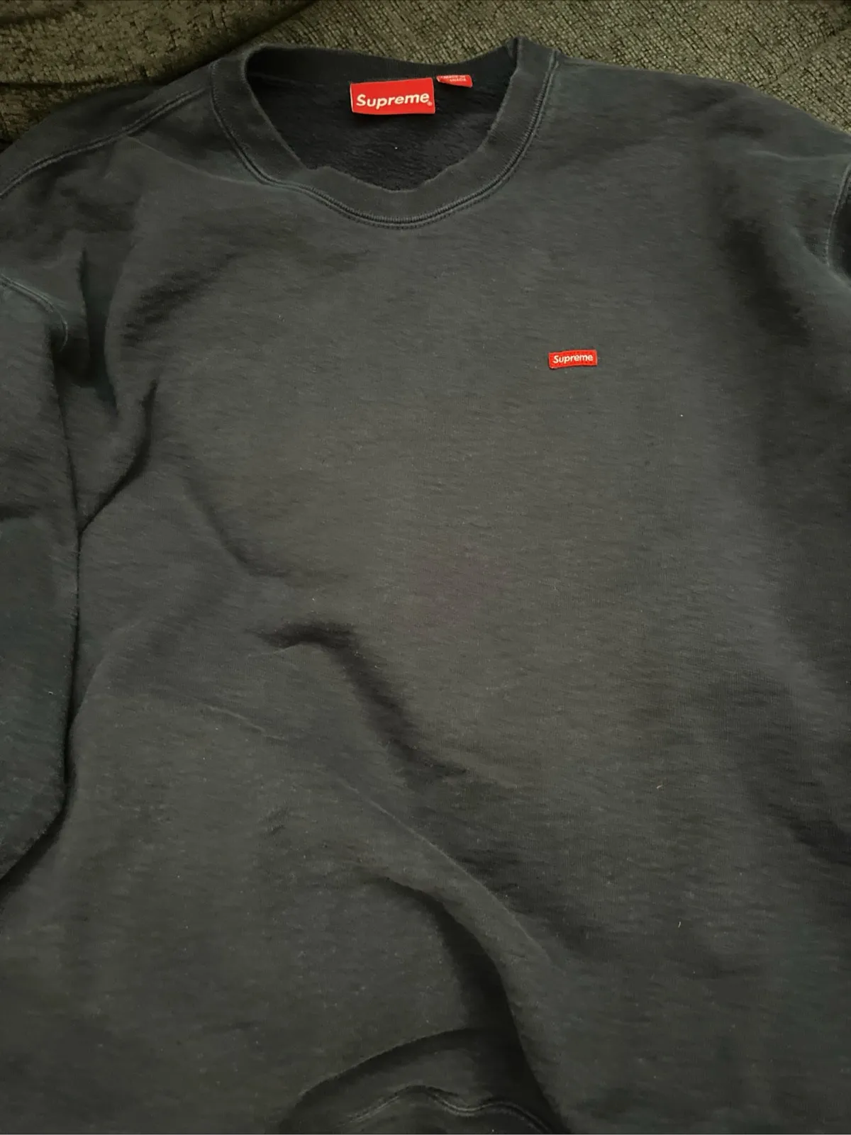 Supreme navy blue crewneck l - Image 6