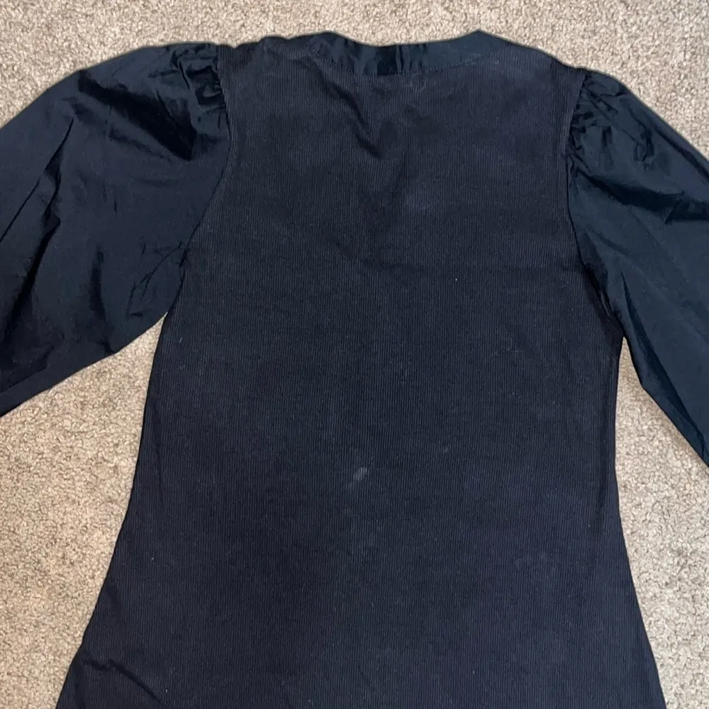 Chico’s Knit Mix Sleeve Henley‎ Dress Cotton-Stretch Black 4 - Image 6