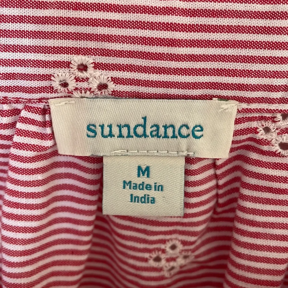 Sundance Rory Eyelet Striped Top Medium - Image 4