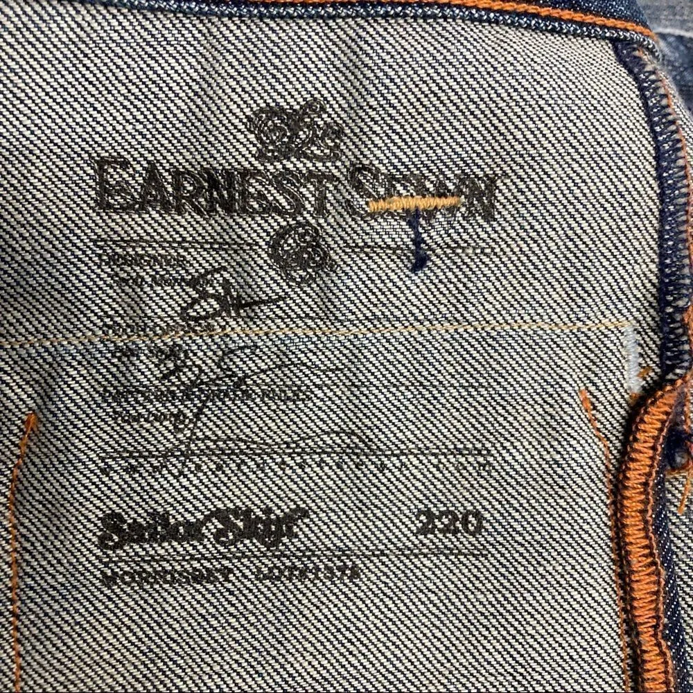 EARNEST SEWN,Bailor Skirt,Mini, denimWomen’s Size 28,Light Wash Blue,distressed‎ Blue - Image 9