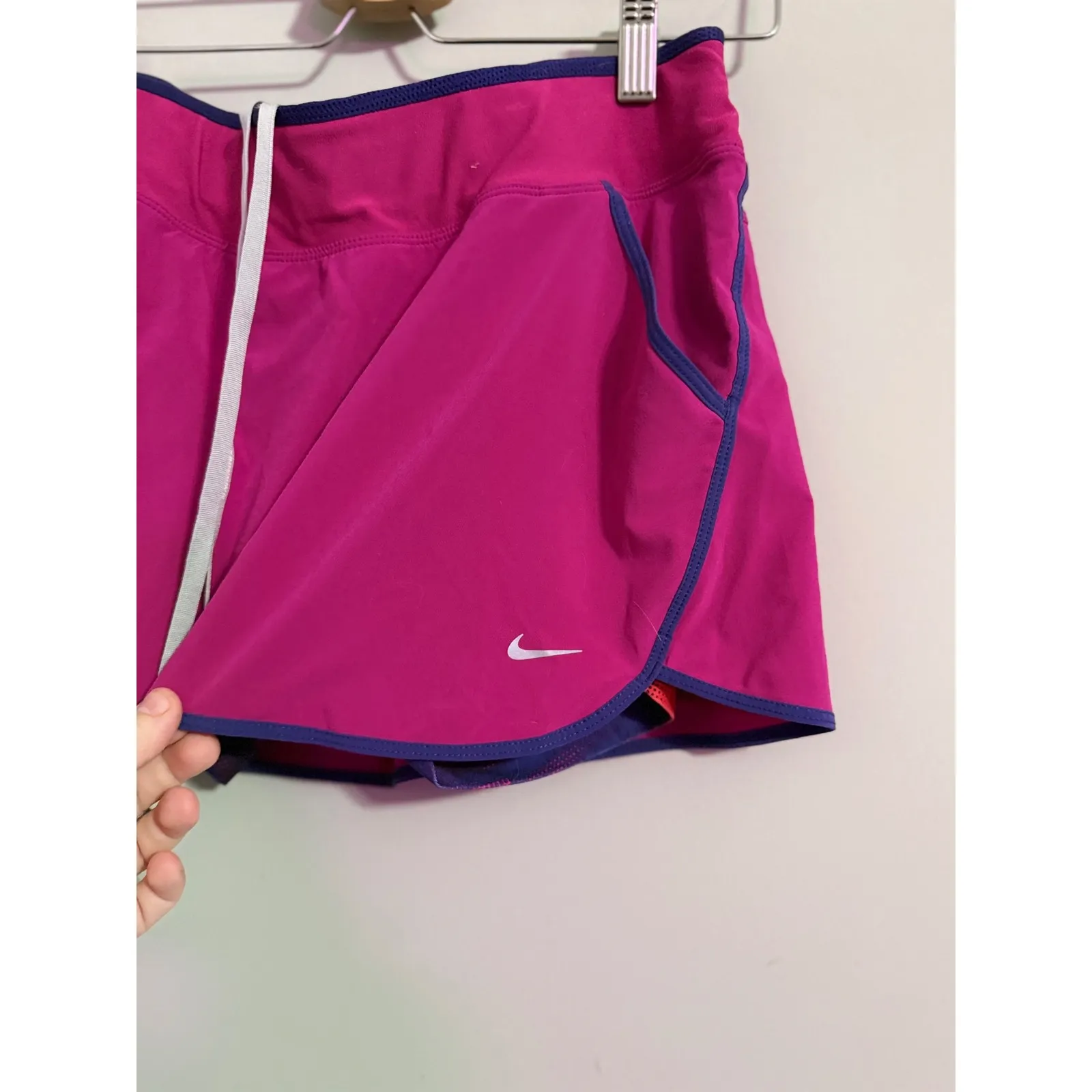 Nike Dri-FIT Tennis Skirt Skorts Magenta Blue Athletic Women L - Image 2