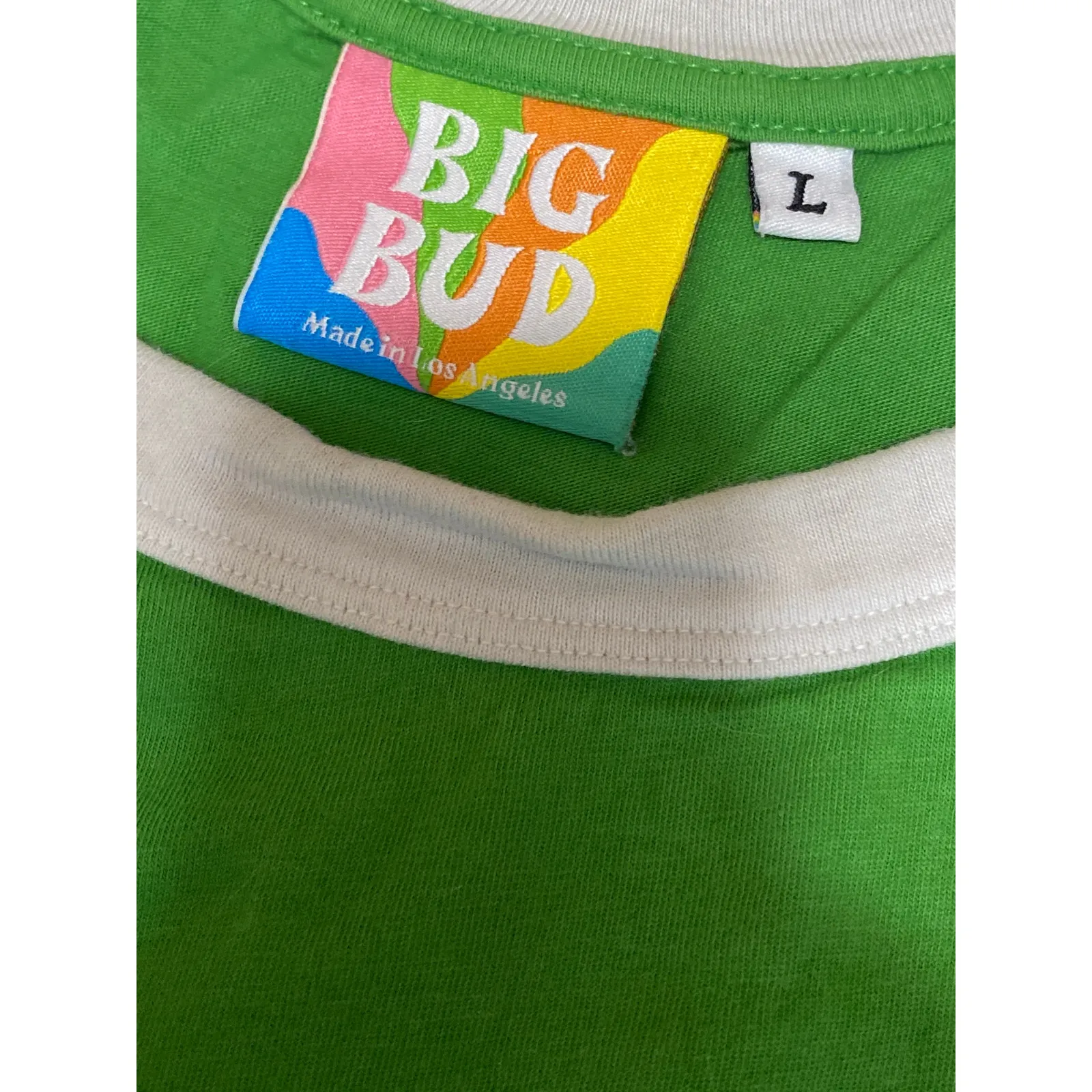 Big Bud Women's Green Goodluck Horseshoe Short Sleeve T Shirt Tee Top Size L Size L - Image 3