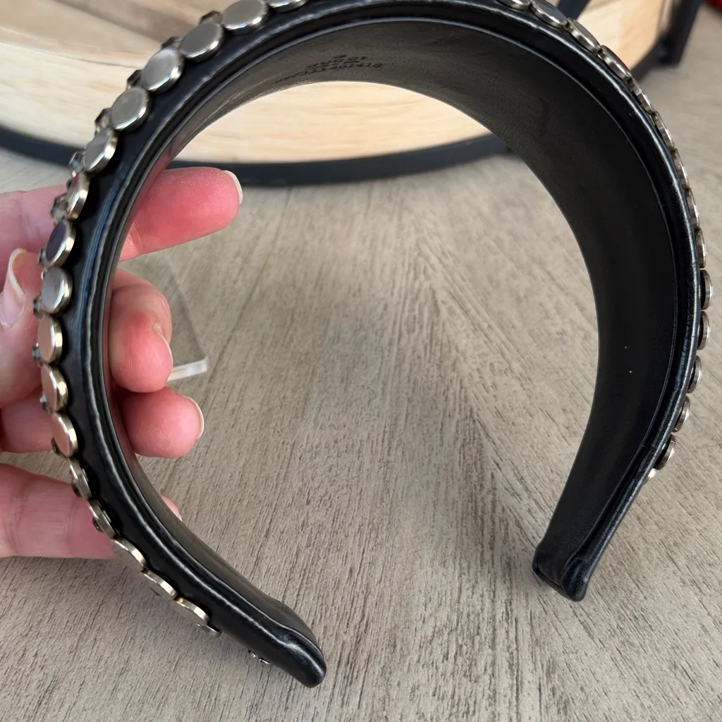 Gucci  Leather Beaded Headband - Image 7