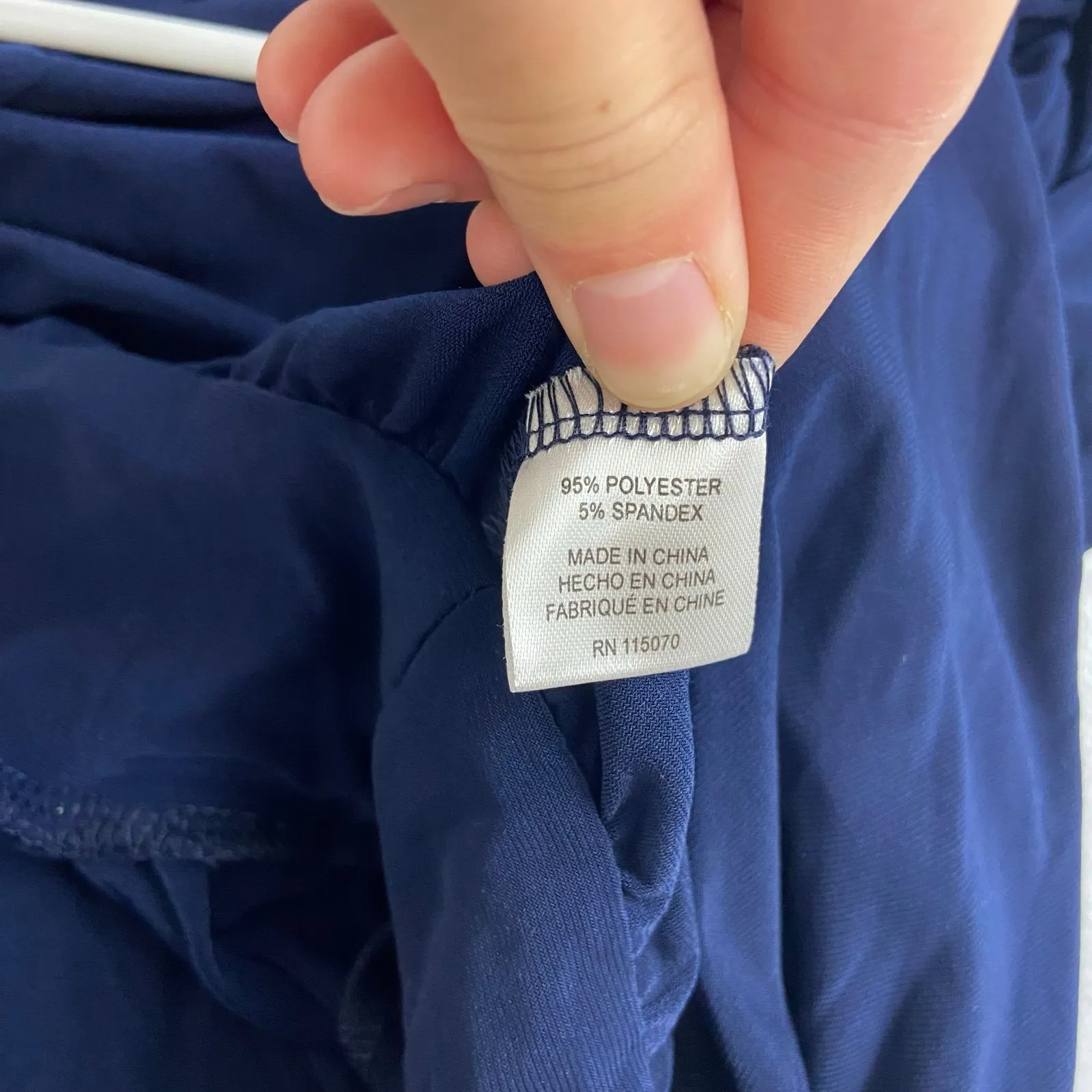 NEW Nina‎ Leonard women's navy blue stretch pocket jogger jumpsuit loose casual - Image 9