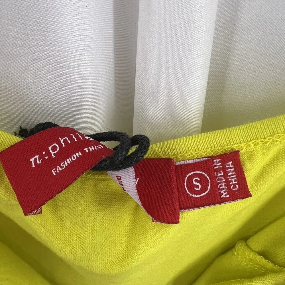 n:Philanthropy Bright Yellow Sleeveless Bodysuit New - Image 4