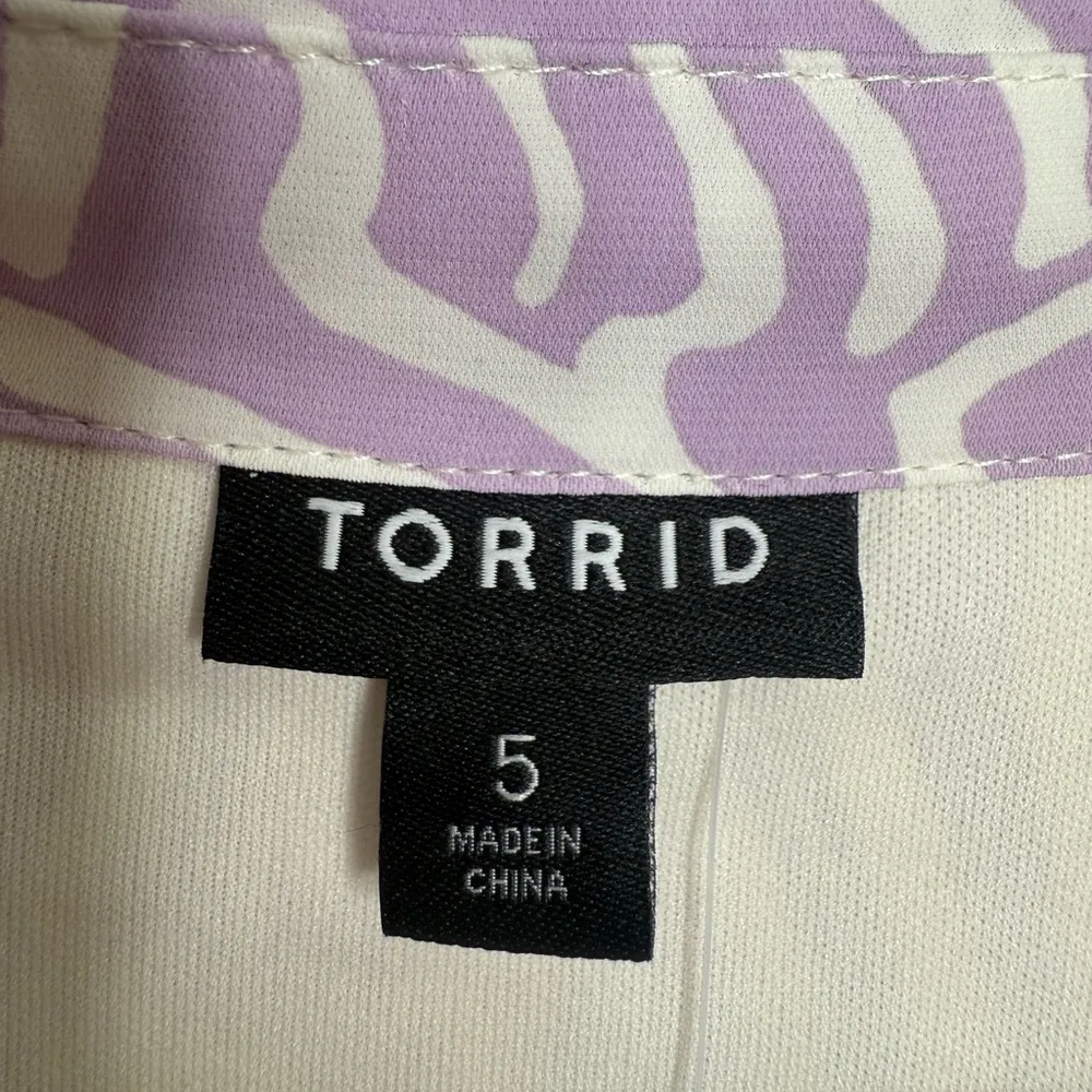 Torrid Midi Studio Crepe De Chine Collared Shirt Zebra Dress W1334 Plus Sz 5X - Image 9