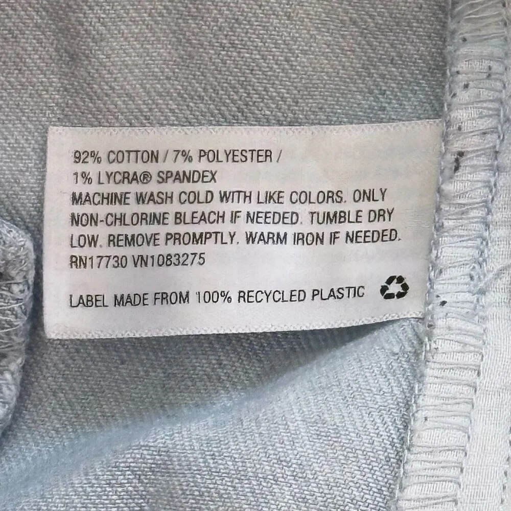 a new day Paperbag High Waist Tapered Jeans With Belt Light Blue Wash Sz 12 - Image 11