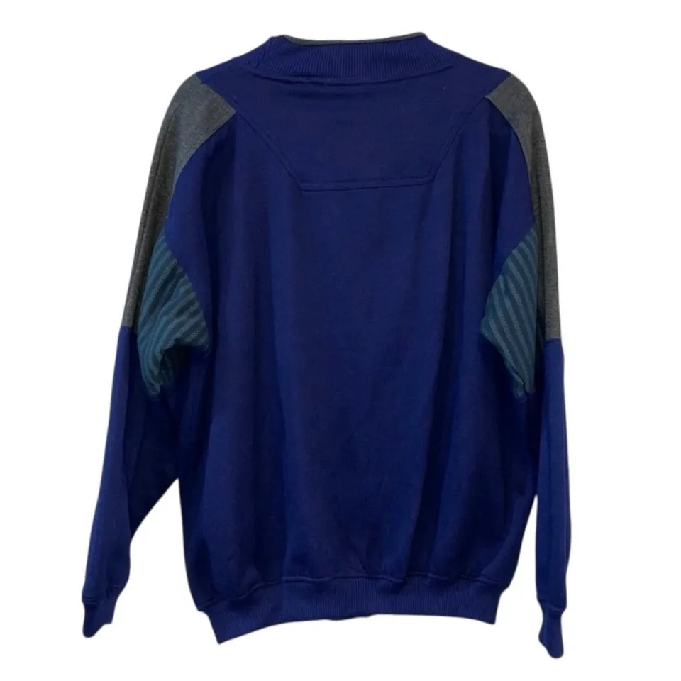 Vintage Gitano Blue Pullover Sweatshirt 90s Utility Aesthetic Retro Sport Core Size XL - Image 5